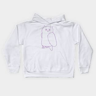 Purple Owl Kids Hoodie